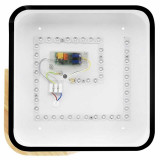Plafón Led color Negro Madera Cuadrado 24W