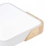 Plafón Led color Blanco Madera Cuadrado 24W