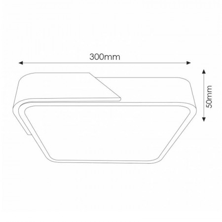 Plafón Led color Blanco Madera Cuadrado 24W