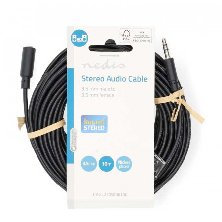 Cable Jack 3.5 Macho a Jack 3.5 Hembra de 10 m