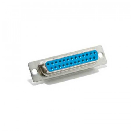 Conector PC SUB-D 25 Pin hembra plateado