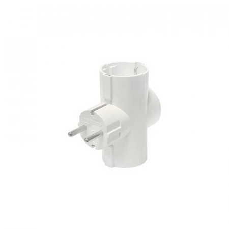 Adaptador de red macho a triple hembra schuko