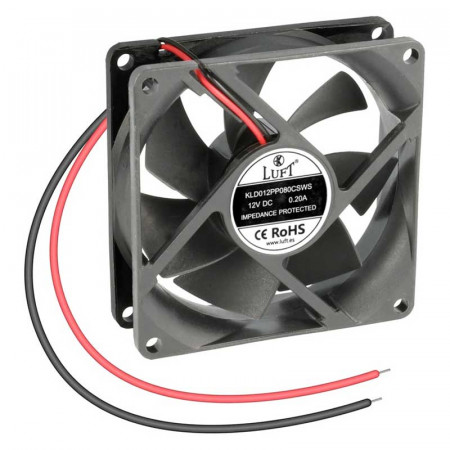 Ventilador 12Vdc 80x80x25mm.