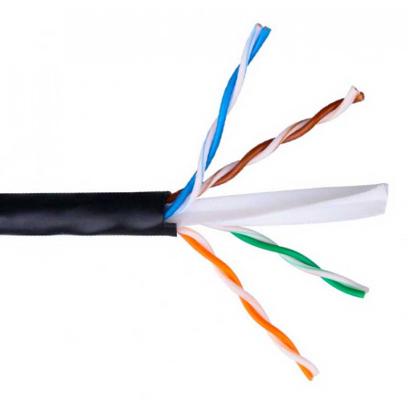 Cable UTP Cat 6 Exterior Negro Cobre 305 metros