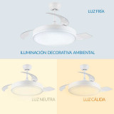 Ventilador de Techo con luz Led 68W