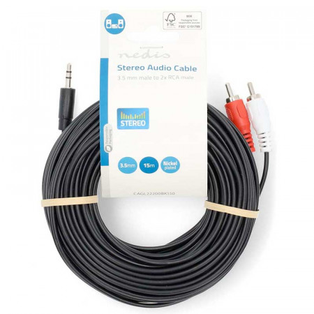 Cable Jack 3.5 Macho a 2 RCA Macho de 15 M