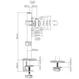 Soporte TV mesa 17" A 32" AISENS DT32TSR-227