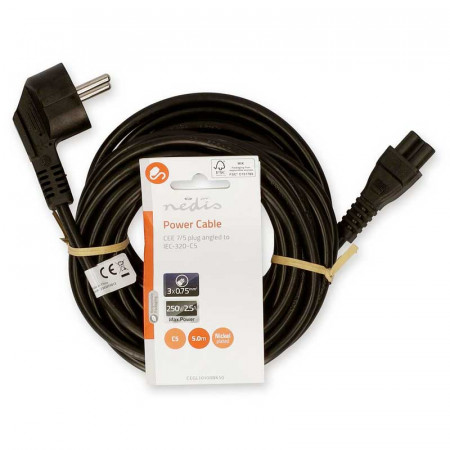Cable de alimentación IEC-320-C5, 5 Metros
