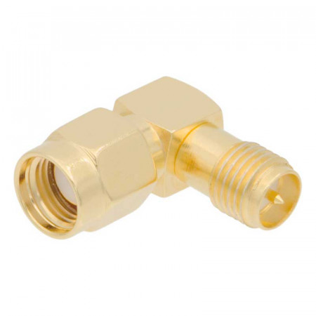 Adaptador SMA-RP Hembra a SMA-RP Macho, acodado