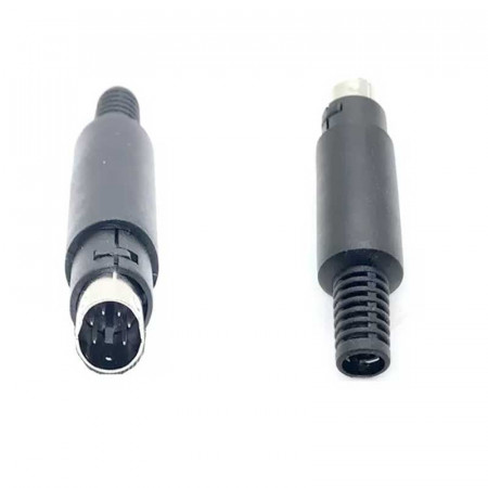 CONECTOR MINI DIN 6 PIN MACHO AÉREO