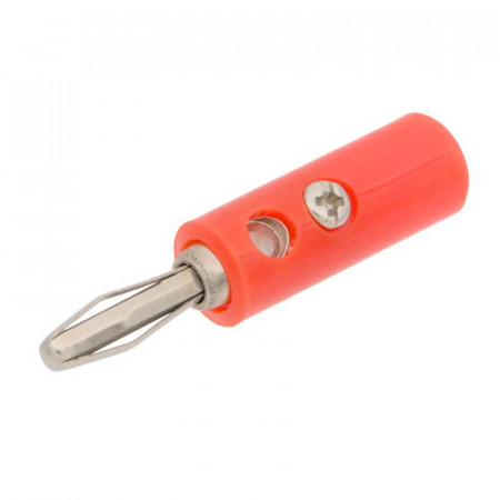 CONECTOR BANANA 4.5 mm MACHO AÉREO ROJO