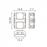 Conector de Hipopótamo 10mm 4Pin