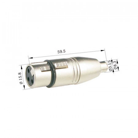 Adaptador RCA hembra - XLR hembra 3 PIN