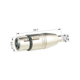Adaptador RCA hembra - XLR hembra 3 PIN