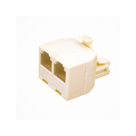 ADAPTADOR TELÉFONO 8P8C MACHO A 2 8P8C HEMBRA