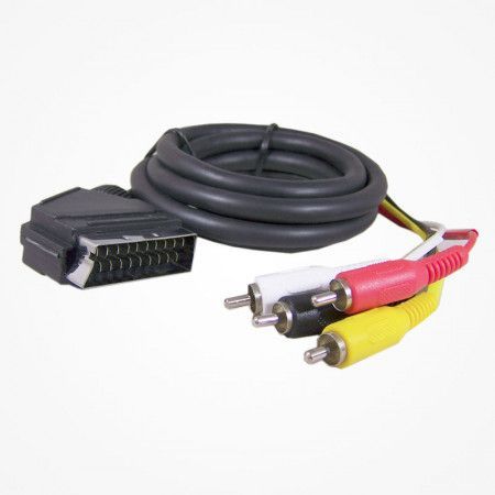 Cable conexiones EURO - 4 RCA 1.5 Metros
