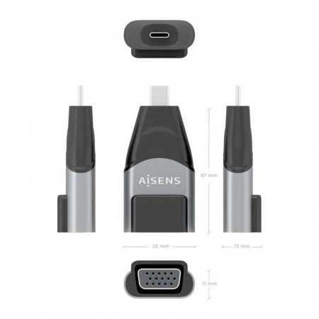 Adaptador USB-C a VGA hembra