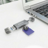 Lector de tarjetas MicroSD/SD/MMC a USB-A y USB-C
