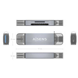 Lector de tarjetas MicroSD/SD/MMC a USB-A y USB-C