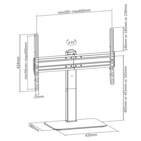 Soporte TV mesa 37" A 70" AISENS DT70S-253