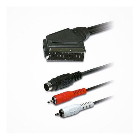 CONEXION EURO A SVHS+2RCA 2 MTR.