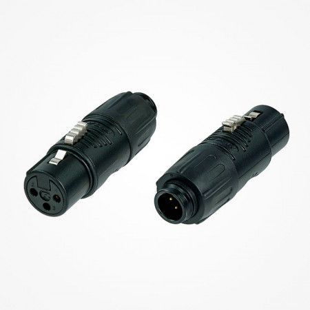 Adaptador mini XLR macho 3 pin a XLR hembra 3 pin