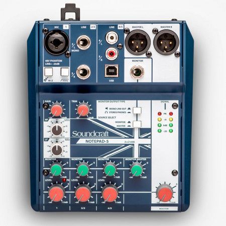 Mesa de mezcla Soundcraft Notepad 5 USB