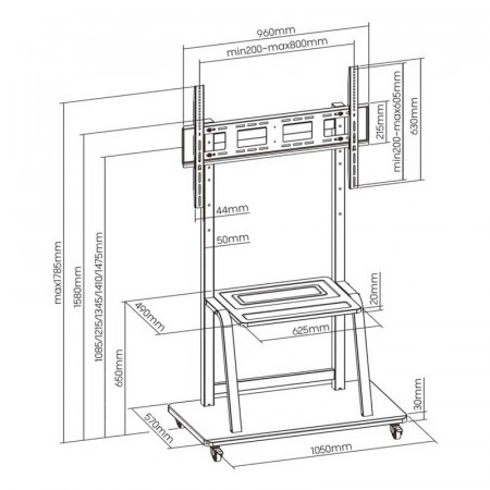 Soporte suelo TV 37"- 100" AISENS FT100E-231