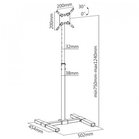 Soporte suelo TV 13"- 42" AISENS FT42TE-261
