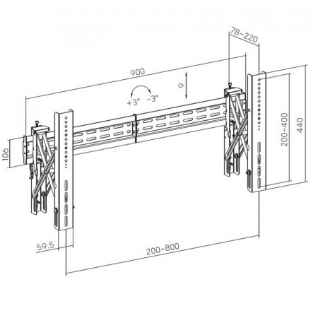 Soporte para Videowall 37 a 70" AISENS VW70LPOX-25