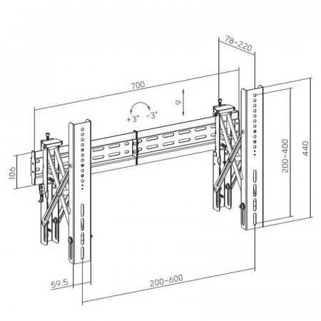 Soporte para Videowall 37 a 70" AISENS VW70LPO-255