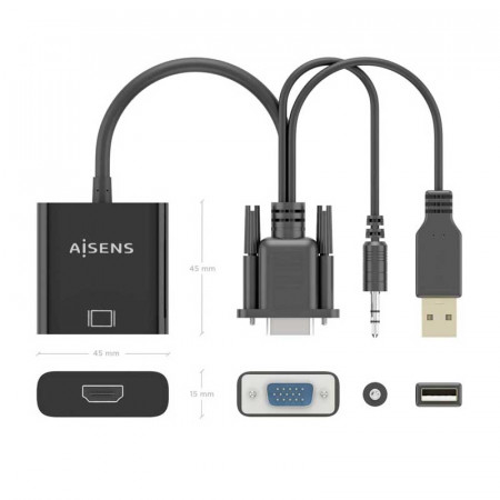 Convertidor VGA más AUDIO a HDMI
