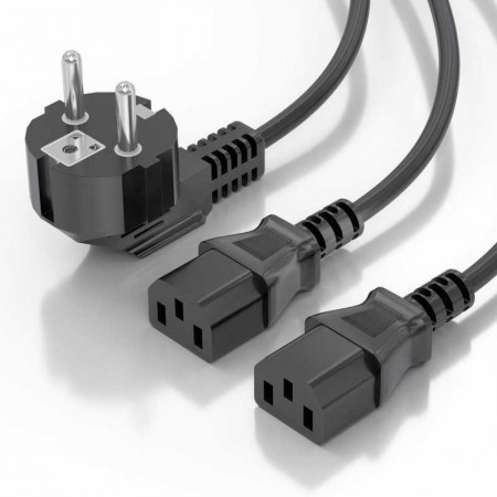 Cable alimentación para 2 Monitores o CPU, 3 M.