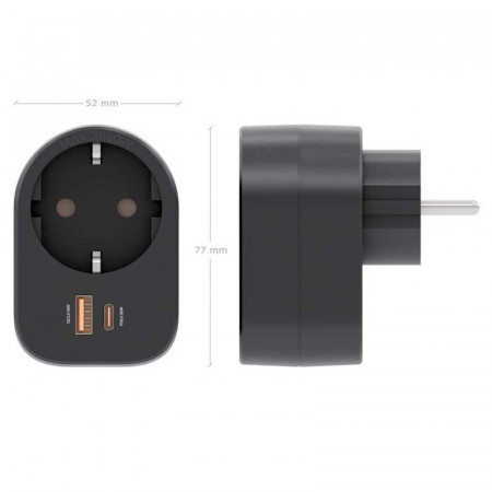 Regleta pared multifunción AISENS ASPS-1A1C07-BK