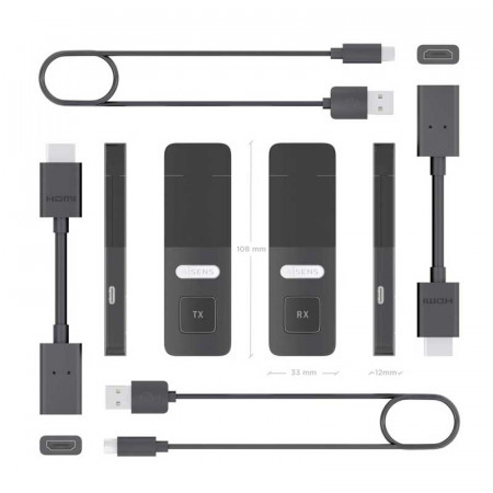 HDMI Inalámbrico AISENS ASWL-H2K30M001-BK