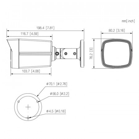 Dahua HAC-HFW1200T-A Cámara Tubular HDCVI 4EN1
