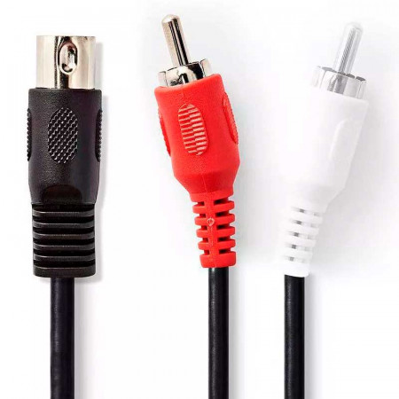 Conexión DIN 5 Pin Macho a 2 RCA Macho