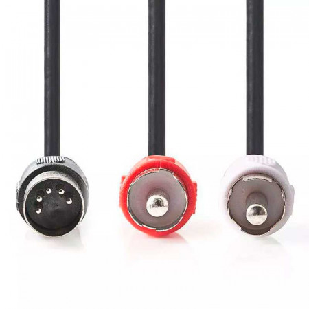 Conexión DIN 5 Pin Macho a 2 RCA Macho