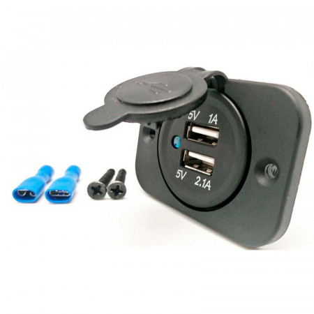 Base de panel 2 x USB-A hembra