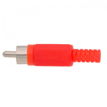 CONECTOR RCA MACHO PLASTICO ROJO