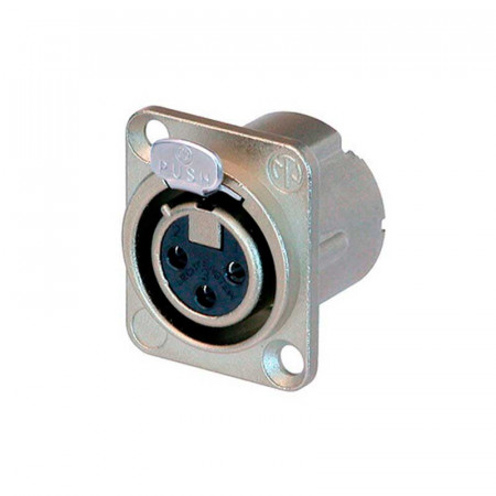 Conector XLR Hembra Base 3 Pines Neutrik NC3FD-LX