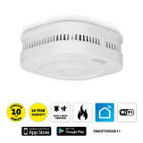 Detector Humo SmartLife Wi-Fi NEDIS SMARTSMOKE11