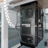 Organizador de Cable en espiral 25mm. Blanco 2M