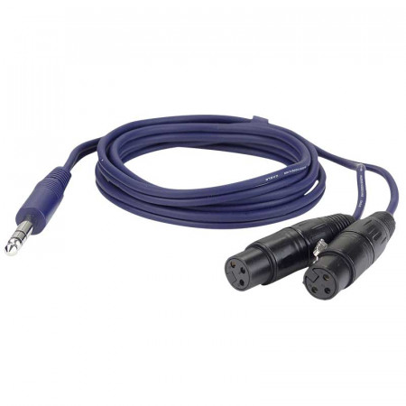 Cable Jack 6.3mm. ST. macho a 2 XLR hembra 1,5m.
