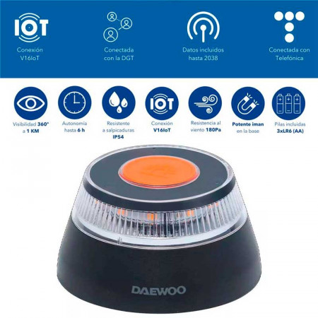 LUZ EMERGENCIA GEOLOCALIZADA V16 CONECTADA DGT 3.0