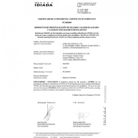 LUZ EMERGENCIA GEOLOCALIZADA V16 CONECTADA DGT 3.0