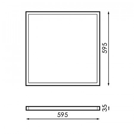 Panel Led CUADRADO 60 x 60 cm BLANCO NEUTRO 4500