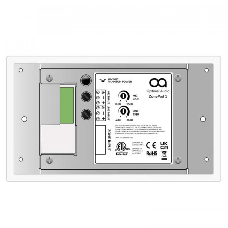 Control remoto 1 zona OPTIMAL AUDIO ZONEPAD 1P