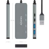 HUB USB 3.2 USB-A a 2 USB-C + 2 USB-A