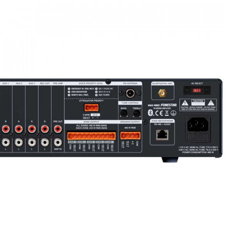 Amplificador megafonía multizona FONESTAR MAX-480Z
